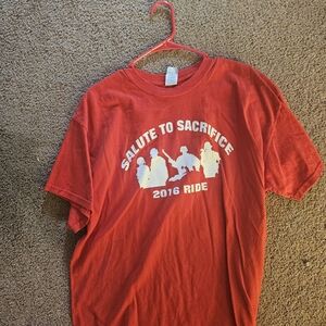 Red Graphic Tee - Salute to Sacrifice